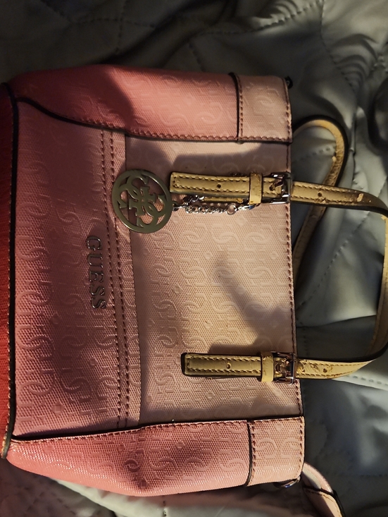 Guess Handbags - Guess Pink Ombre Satchel with Gold Hardware!